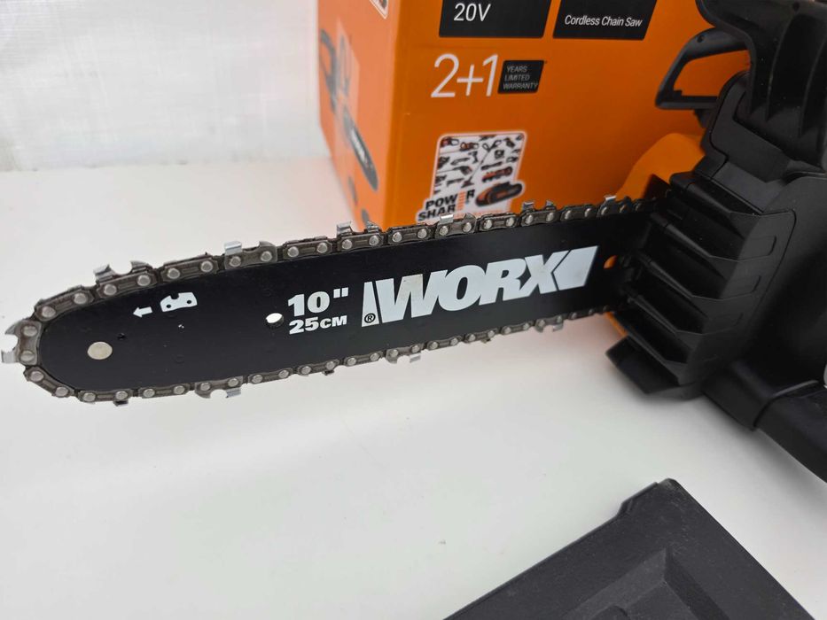 Drujba 18V WORX WG322E, 20V, lama 25 cm, sistem automat de tensionare