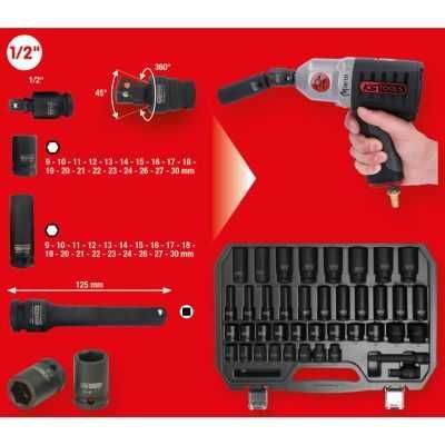 Set capete chei tubulare impact KS TOOLS 515.0065