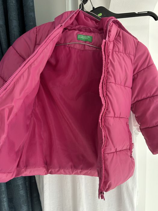 Geaca roz Benetton 2-4ani