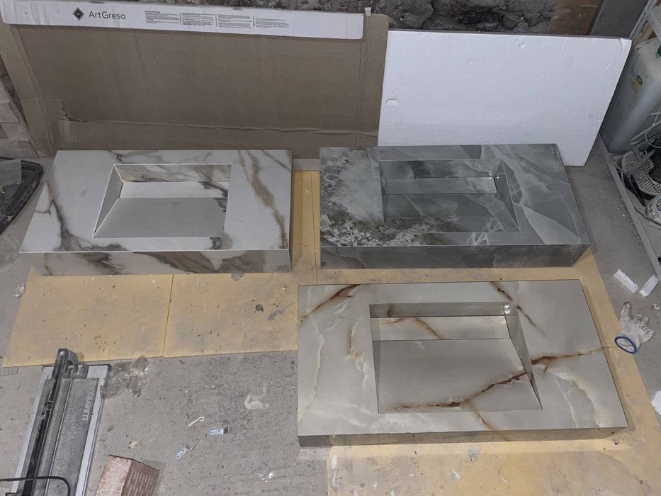 Lavoar ceramic din gresie porțelanată