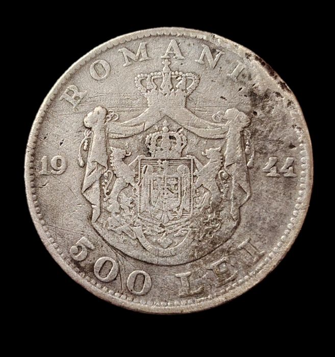 Monedă: 500 Lei Mihai I Regele Românilor 1944 (AG.)