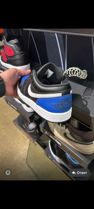 Nike Air Jordan 1 Low Black Royal Toe