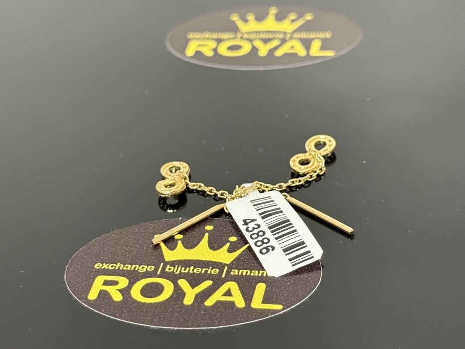 Bijuteria ROYAL : Cercei AUR 14K / 1.72 GR