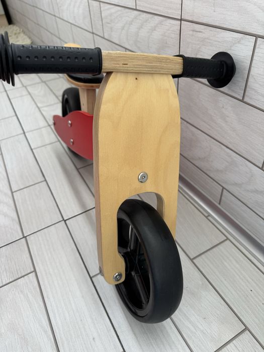 OCIE Колело за баланс / Триколка 2 в 1 Дървено Червено