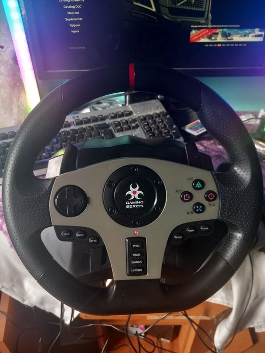 Volan cu schimbator și pedale gaming myria MG7418