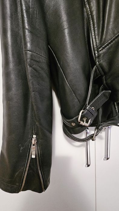 Черна кожена косуха руска марка ALEF