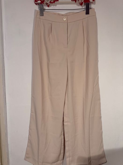 Pantaloni de birou, superbi, eleganți, largi, bej, Petite M