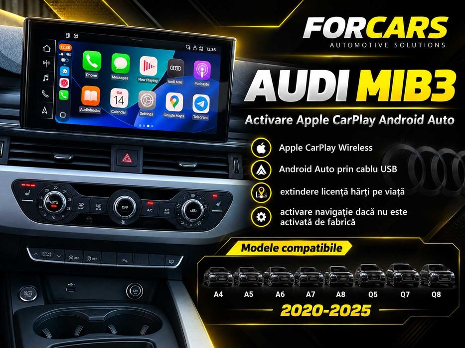 Apple CarPlay Android Auto MIB3 Audi A4 A5 A6 C8 A7 Q3 Q5 Q7 Q8