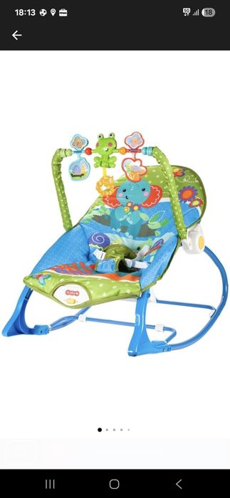 Vând balansoar pentru bebeluși – model Blue Roker (0-18 kg)