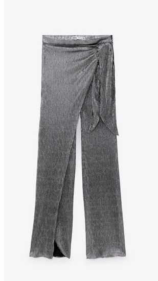 Комплект блуза и панталон с прехлупване ZARA