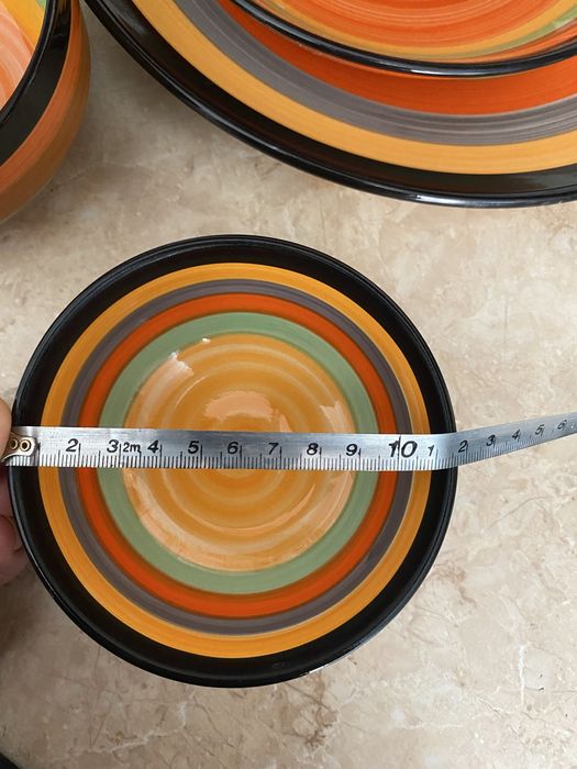 Посуда керамика, радуга .