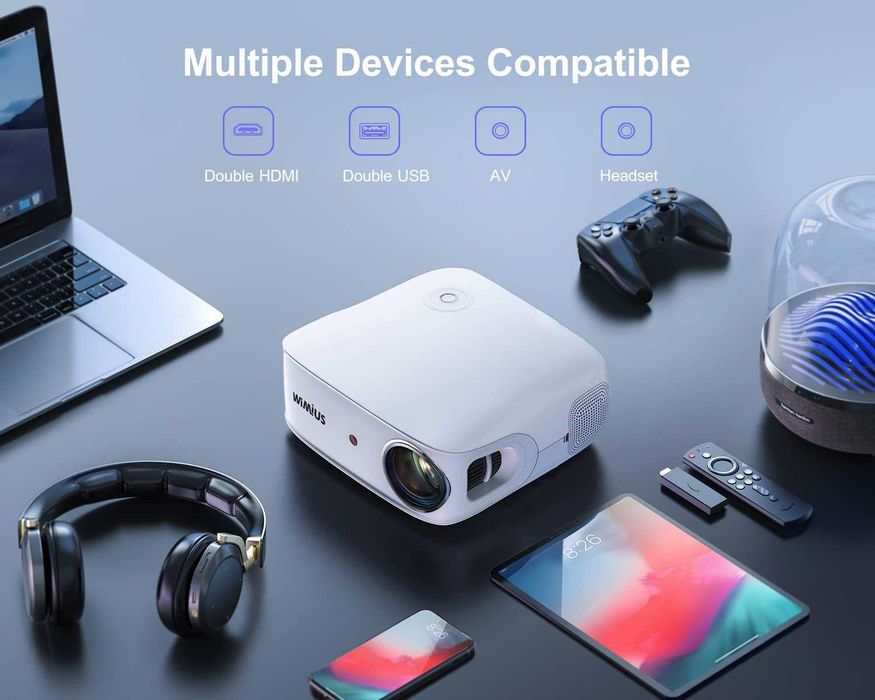 Videoproiector Wimius K7, 5G WiFi Bluetooth 9800 lumeni