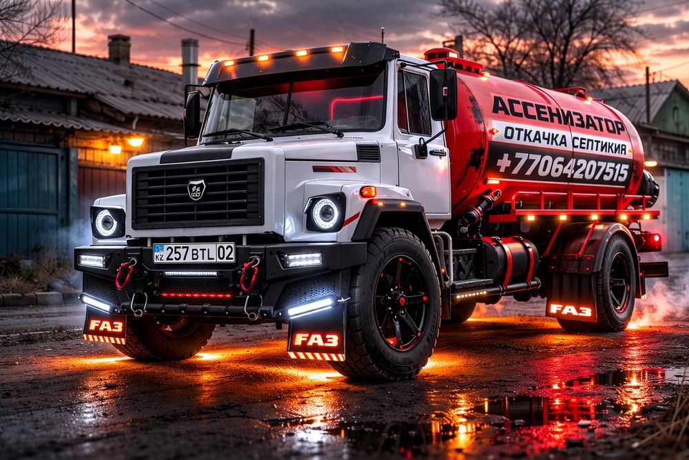 Ассенизатор, откачка септика, говновоз гавновоз, круглосуточно 24/7
