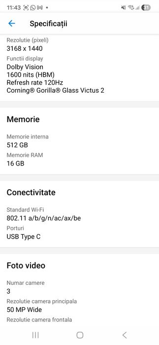 Vând Telefon mobil OnePlus 12, Dual SIM, 16GB RAM, 512GB, 5G, Silky Bl