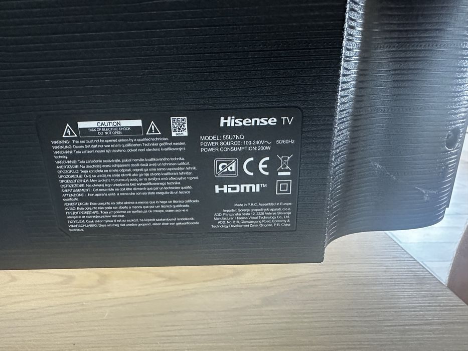 Smart TV Hisens 55U7NQ 139cm