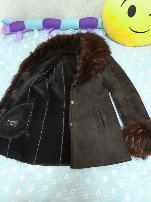 Дублёнка 48 размер женская коричневого цвета