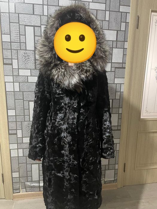 Норковая шуба черная