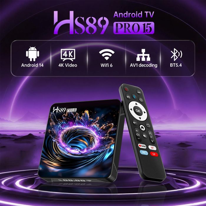 Smart Приставка 2026  Быстрая HS89 Pro 15 + Бесплатные Каналы