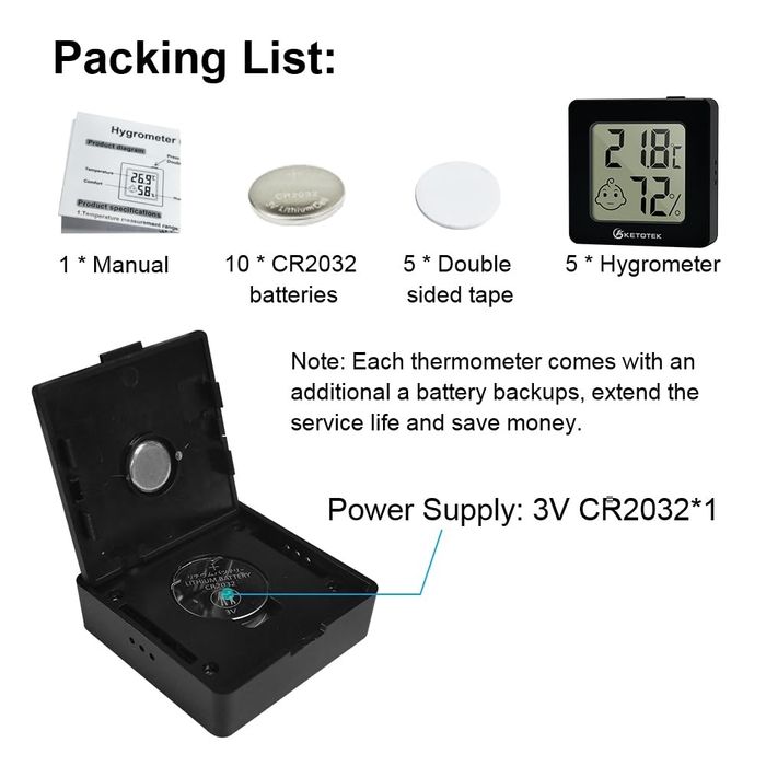 Termometru hidrometru digital