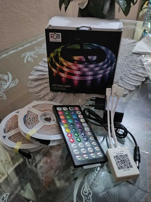 Banda Led RGB 2x10m Wireless, music Control Voice, Bluetooth, 5-24V