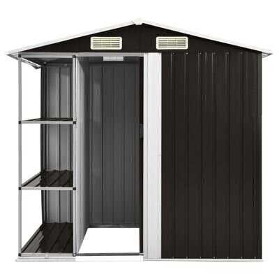 Дворна барака със стелаж, в 3 Цвята , 205x130x183 см, желязо