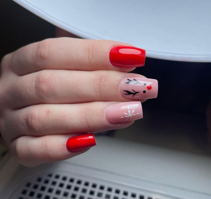 Unghii cu gel si oja semi