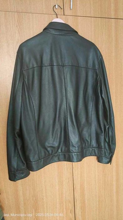 Jachetă din piele, bărbați Massimo Dutti, marim.L,(Super Ofertă).