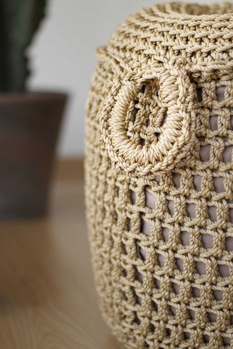 Пуф Макраме за плаж , бар , ресторант или градина