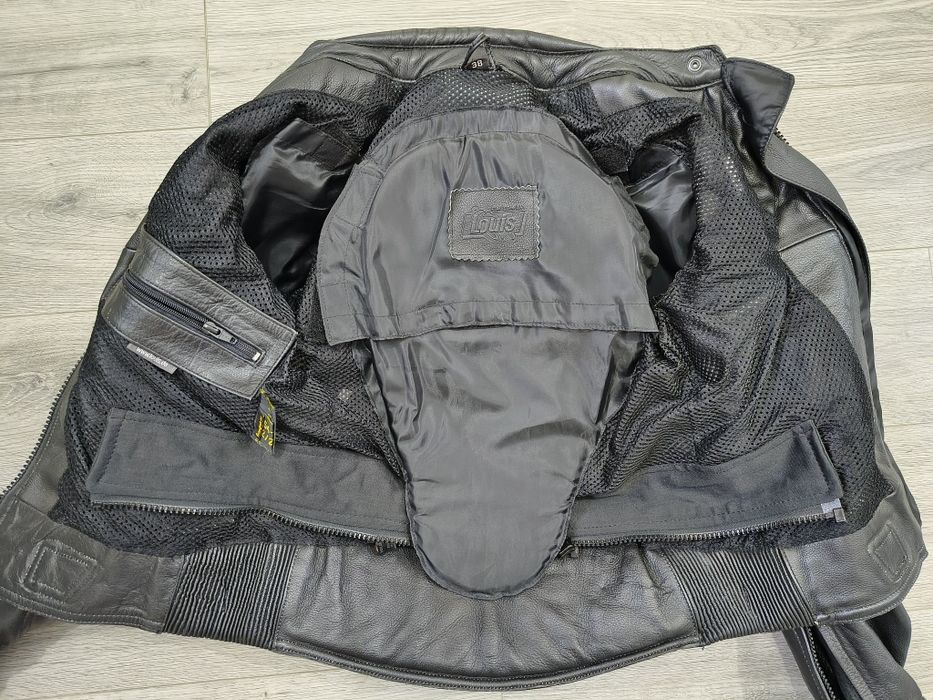 Geacă moto piele full protecții, Louis, S/38