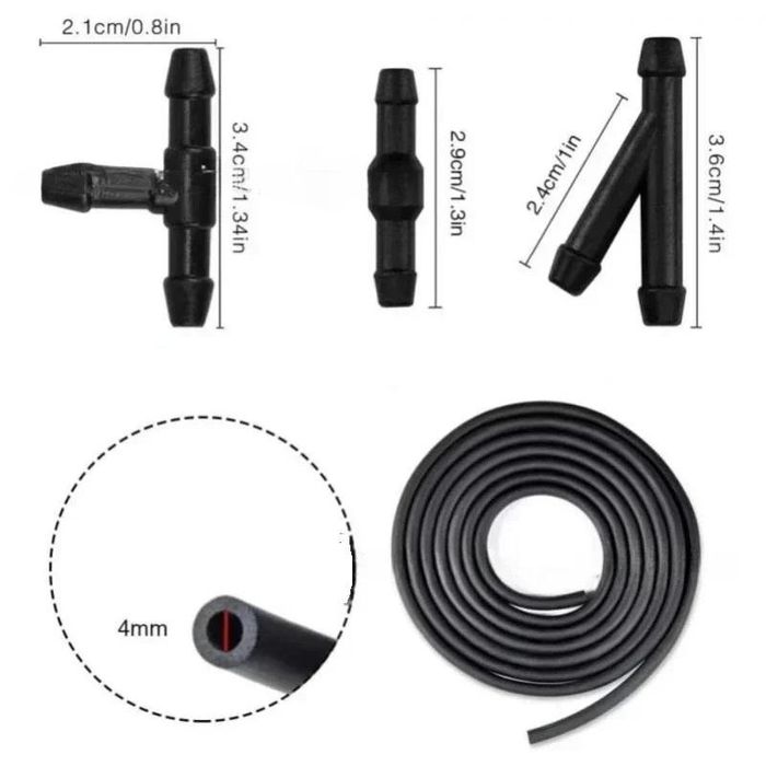 комплект универсален маркуч за миячно устройство дълъг 2 метра и 3 ...