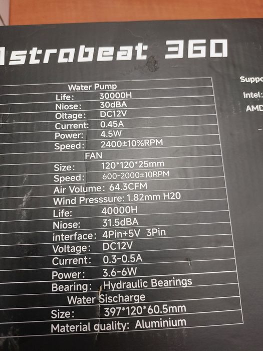 Cooler cpu multisocket cu afisaj temperatura nou la cutie 360 black rg