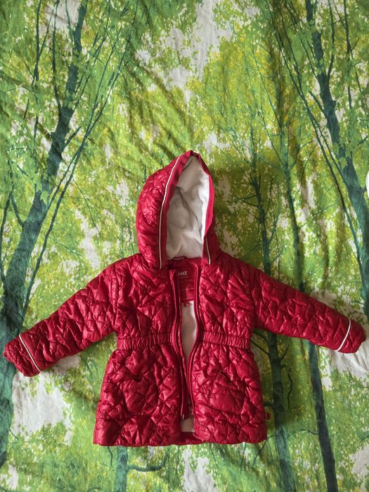 Детско зимно яке, червено, размер 86
