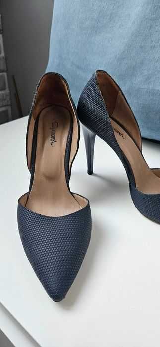 Pantofi dama stiletto, nr 40, confectionati manual din piele de sarpe