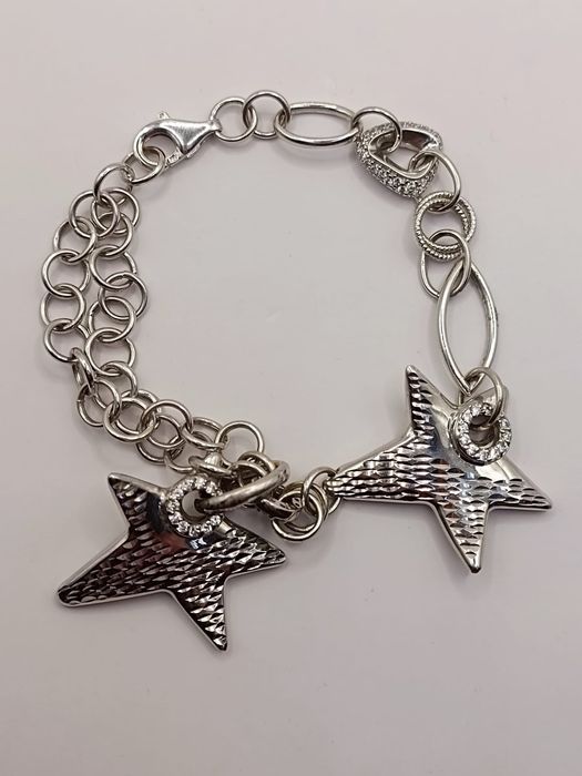 Златна гривна бяло злато 15.11 гр. 14к проба 585 / 19 см.