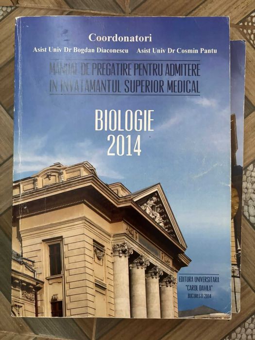 Cărți Biologie Admitere Medicină UMF Carol Davila Grile si teste- separat sau impreuna