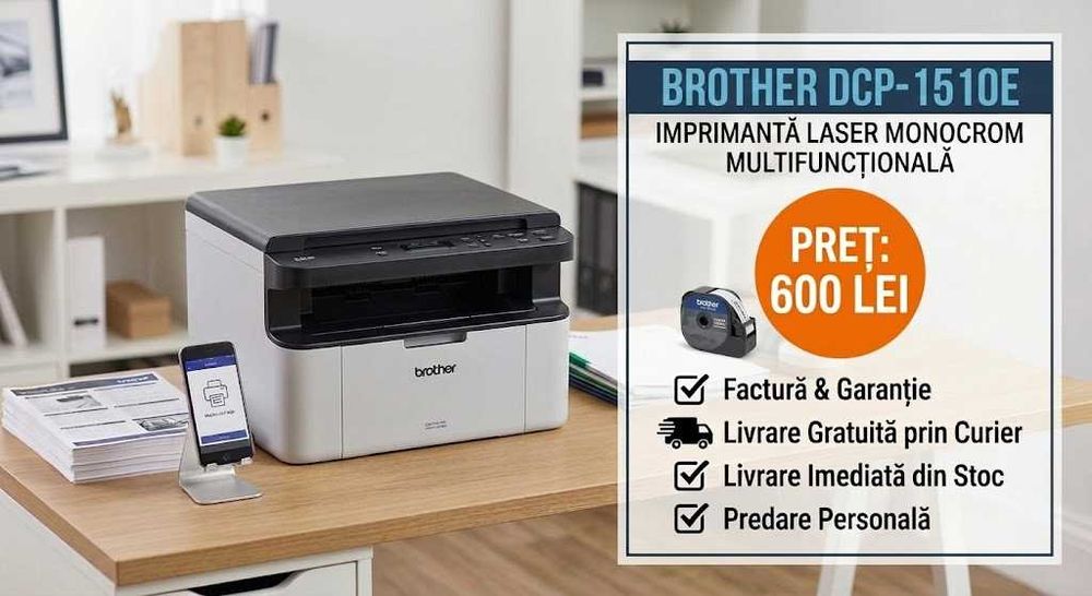 Brother DCP-1510E Laser Mono - Factură, Garanție, Livrare Gratuită