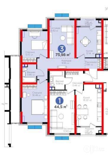 Мирзо Улугбекский район Продается ЖК Botanika Saroyi 3х ком 74м2