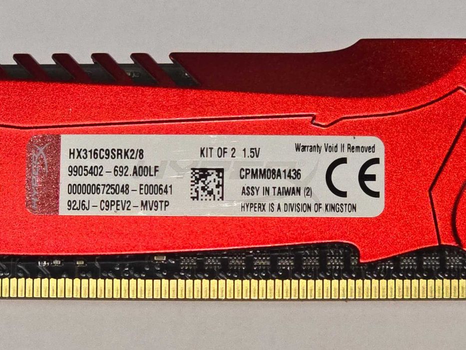 Kit RAM desktop HyperX Savage Red 8GB (2 x 4GB) DDR3, 1600MHz CL9 1.5V