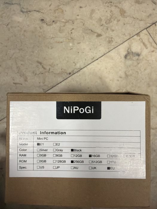 Mini pc nou sigilat nipogi essenx e1 mini 16gb 256gb