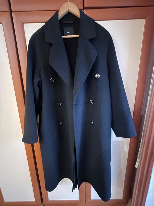 MANGO Ръчно изработено оувърсайз вълнено палто