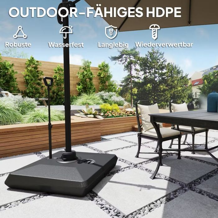 Стойка  за чадър на колелца Outsunny