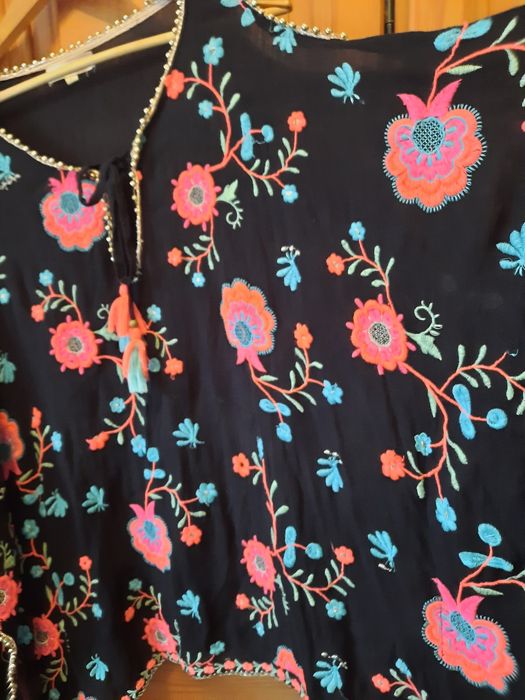 Bluza indiana cu broderie mărimea universala