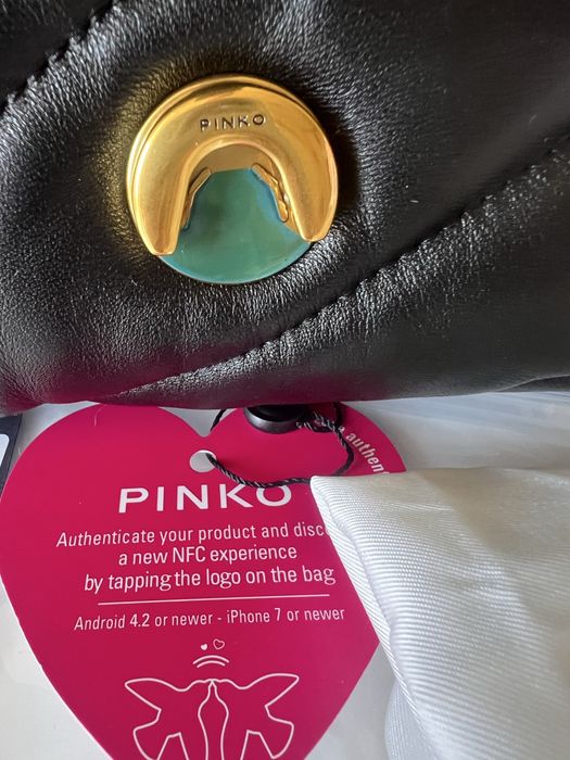 Чанта Pinko от естествена кожа