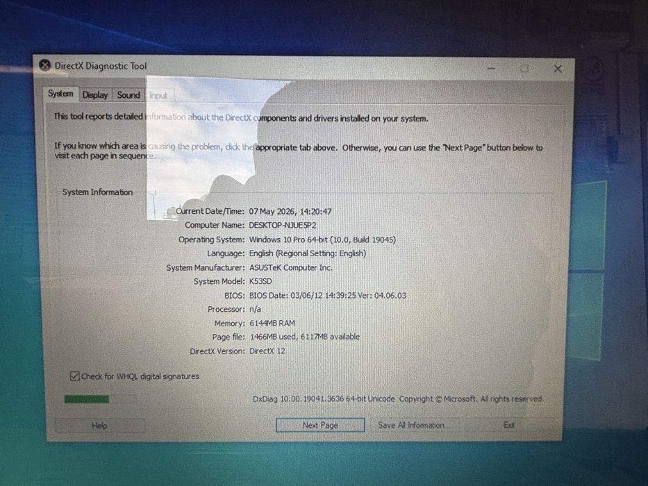 Laptop Asus K53SD