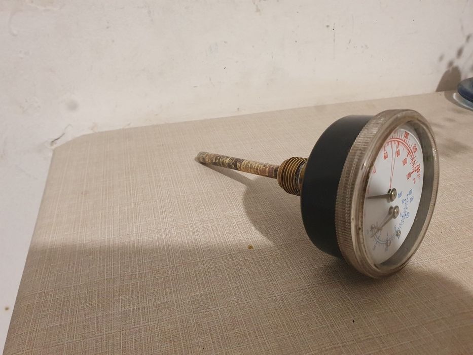 Termometru + barometru cu imersie pt boiler, puffer, centrala termica