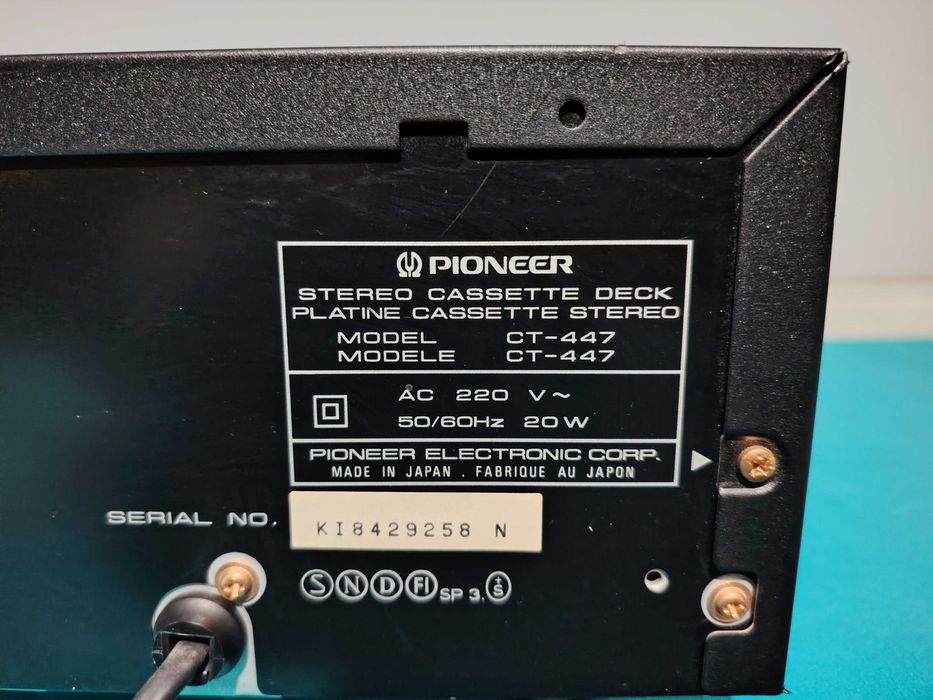 Pioneer CT-447 Stereo Cassette Deck, HX PRO