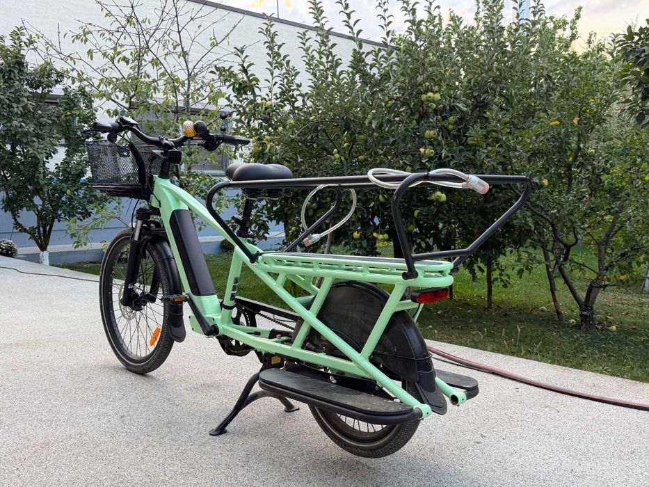 Bicicletă electrică longtail, E-three 500 Verde sorbet