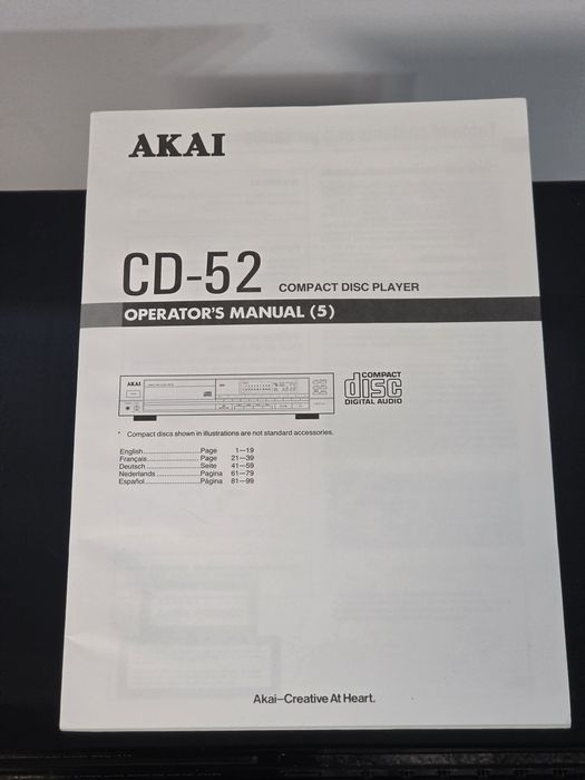 Cd-player Akai CD-52 cu telecomanda +manual