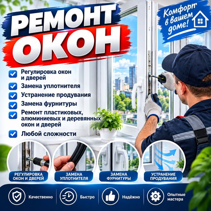 Ремонт окон дверей
