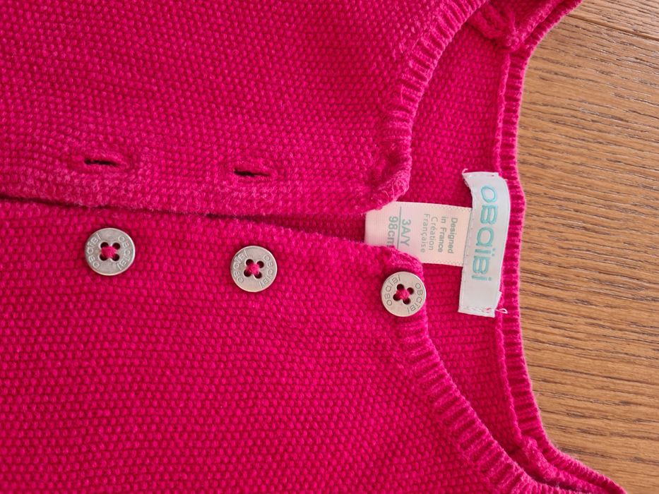 Set cardigan, colanti reiat moale, bumbac, rosu, 98 cm Okaidi Mayoral